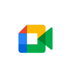 Google Meet video conferencing logo on black background