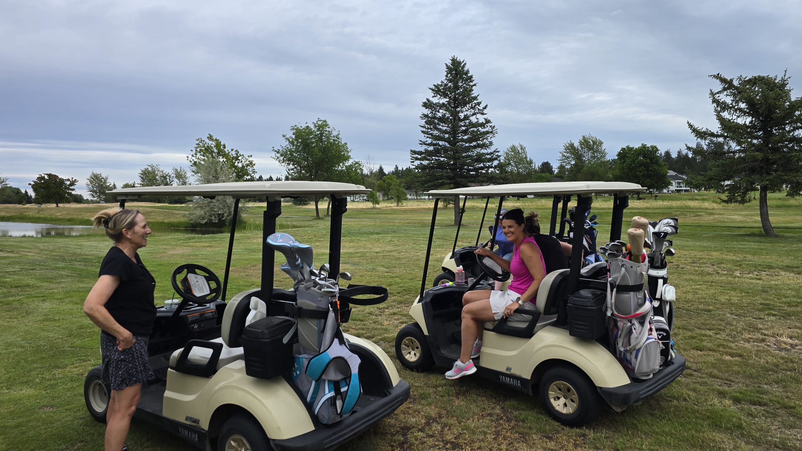 Ladies Sip and Swing golf session
