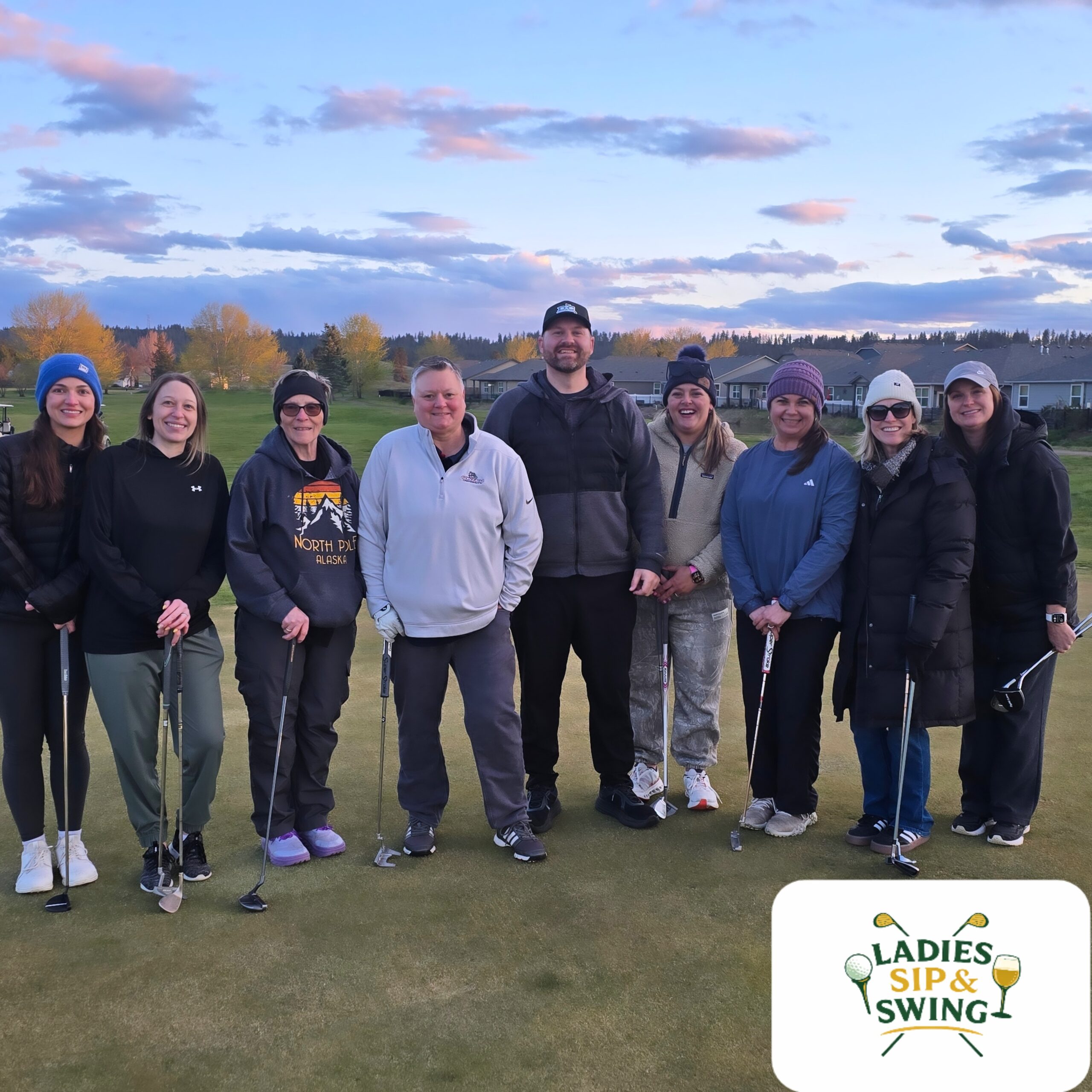 Ladies Sip and Swing golf lessons in Spokane